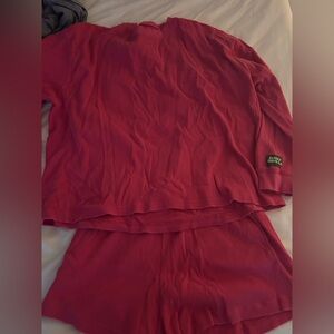 Daily Drills Pink Thermal Loungewear Set